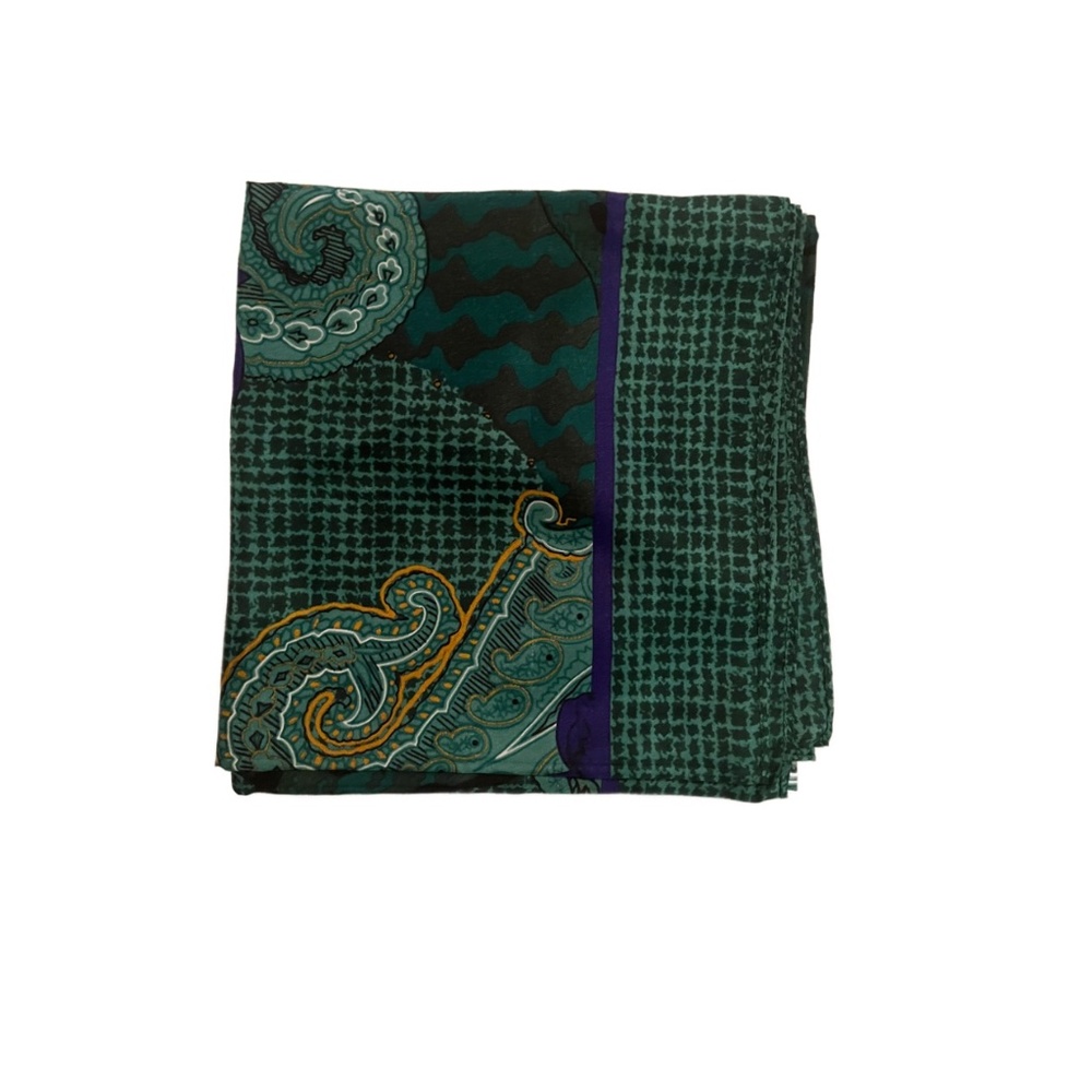 Christian Dior E'Charpes Vintage Silk Paisley Scarf - Picture 10 of 11